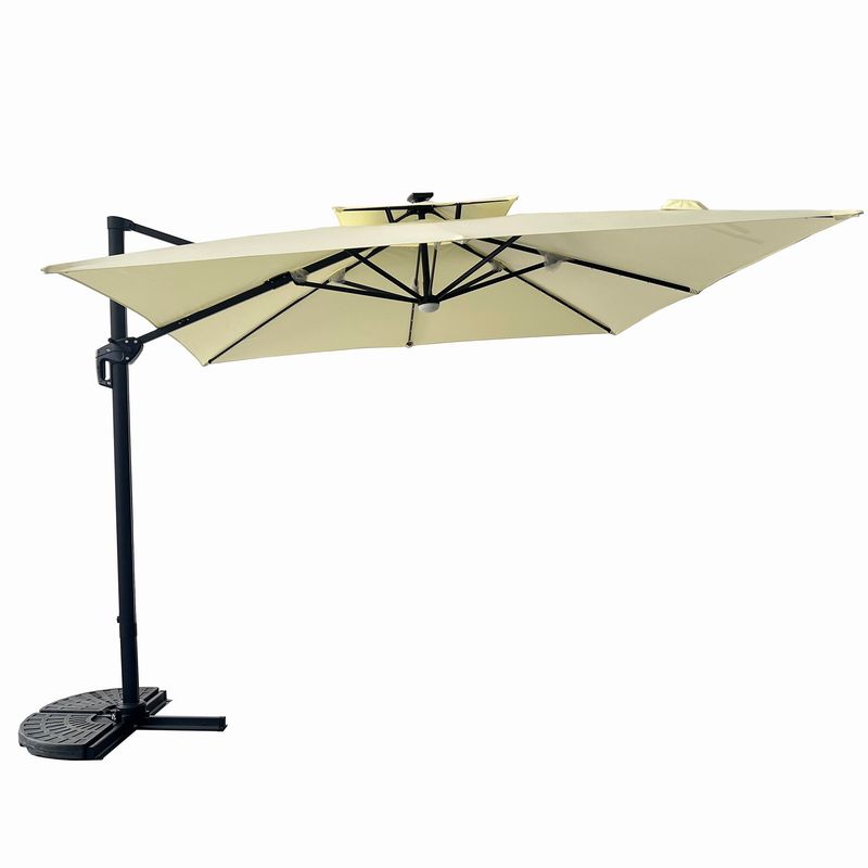 RELAN - Quitasol Reforzado con Base Relan Bright Night Luces 300cm