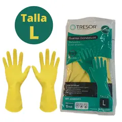REUTTER - Guante Doméstico Amarillo Tresor Pack 12 Pares - Talla L
