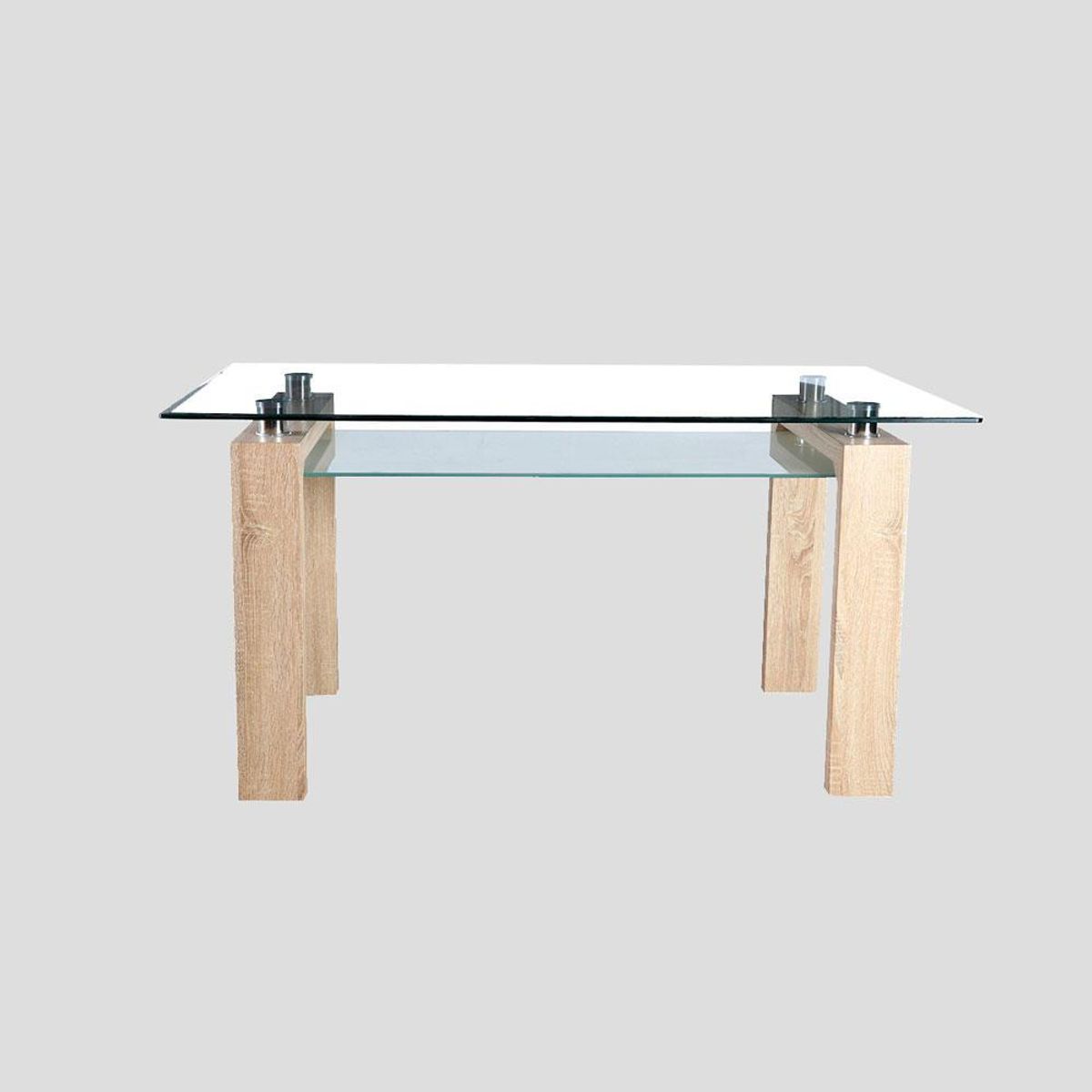 SPAZZIO - Escritorio Prisma natural 150 cm + 1 silla Cross caféna tural