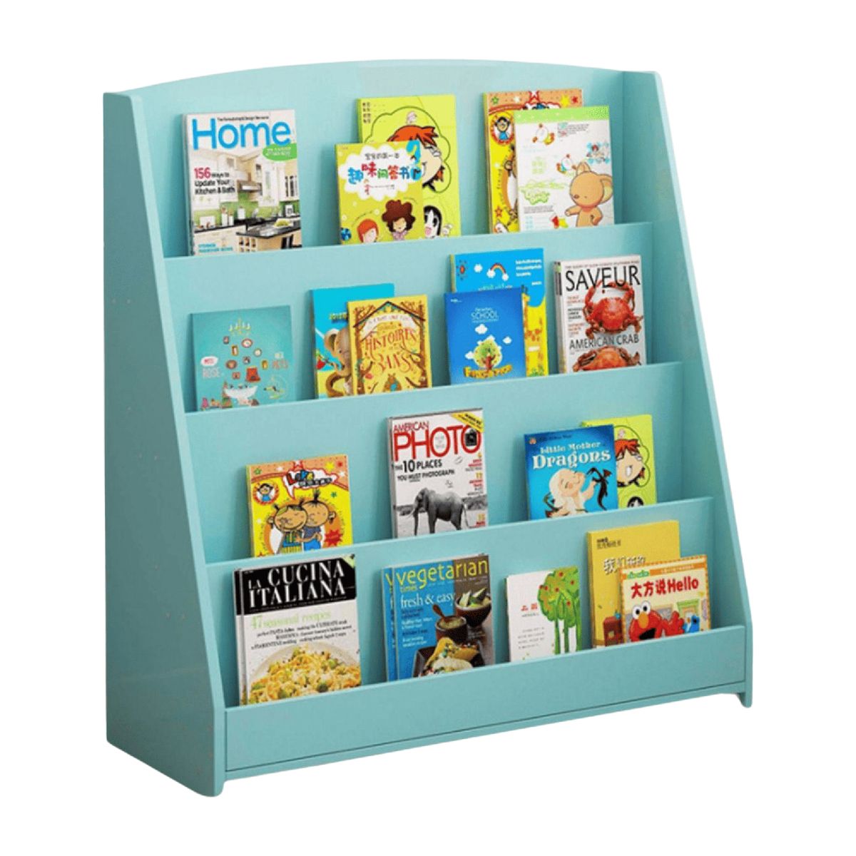 IMPORTCLICK - Estante Librero Niños Madera Azul