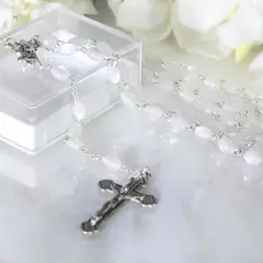 GENERICO - Rosario Religio Italiano Blanco 7 mm