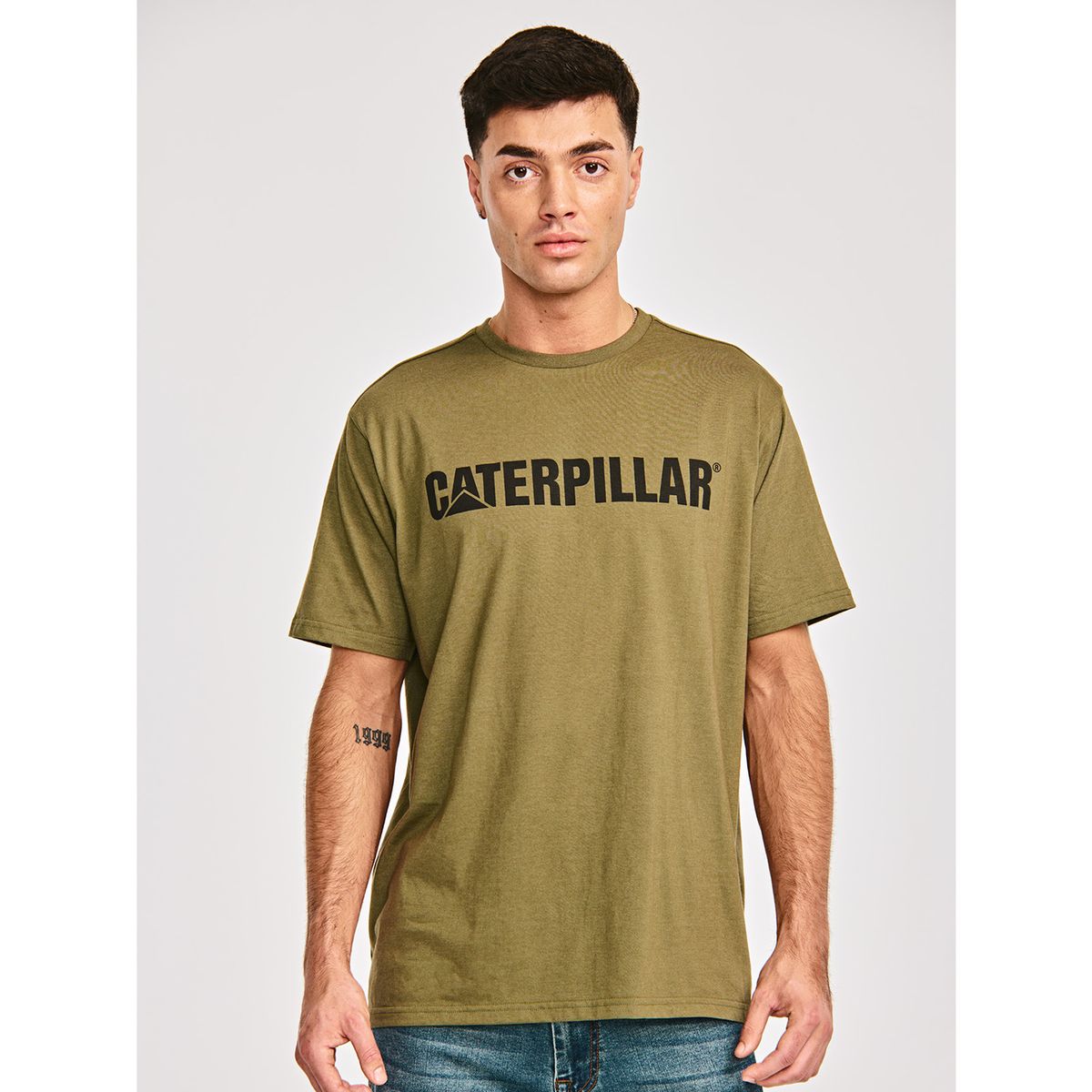 CAT - Polera Manga Corta Hombre Caterpillar LogoVerde CAT