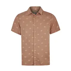 ROCKFORD - Camisa Tencel Naranja Tencelprint Hombre ROCKFORD_.