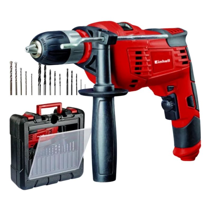EINHELL - Taladro Percutor TC-ID 1000 Einhell + Juego 15 Brocas