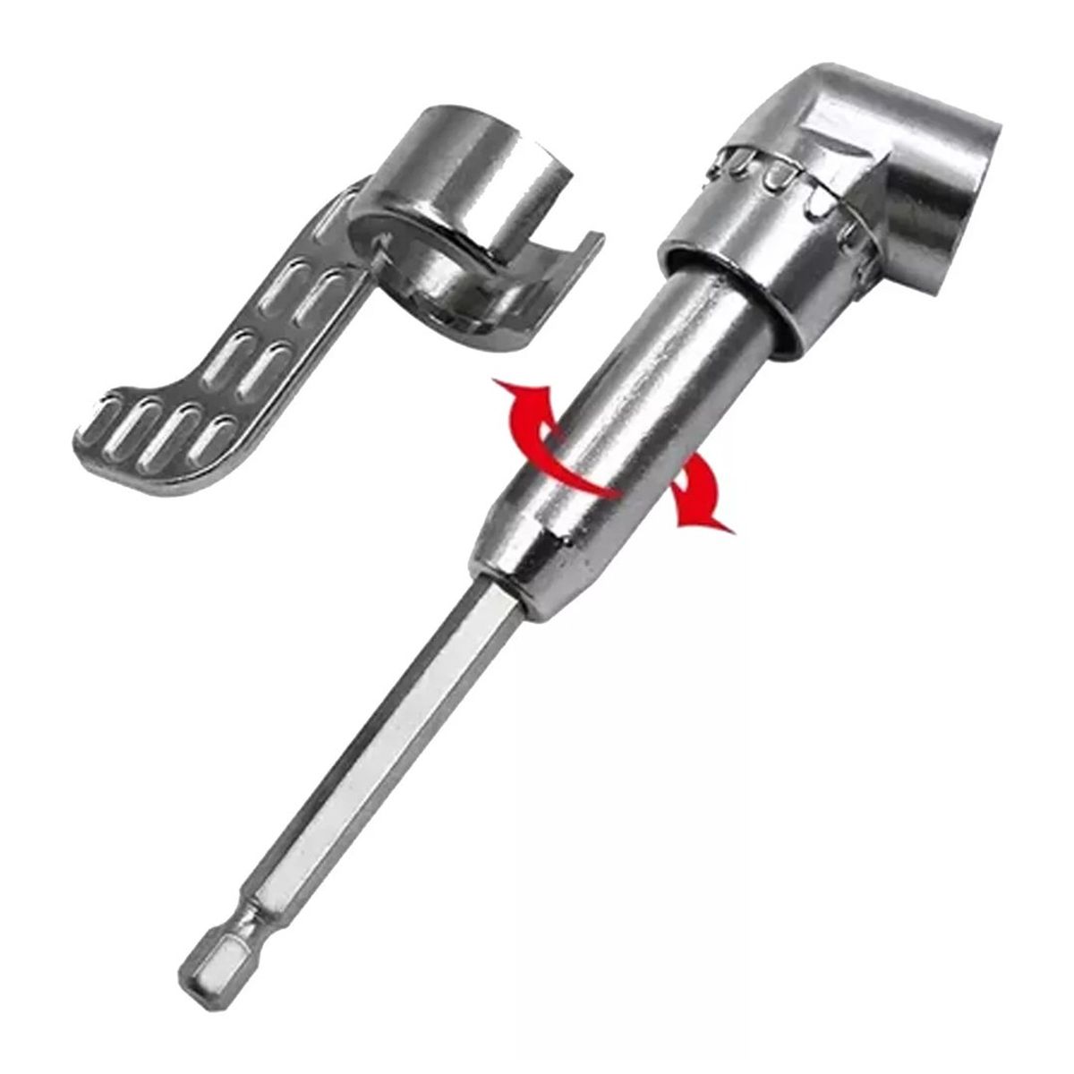 GENERICO - Taladro destornillador de ángulo largo con adaptador de 90 grados