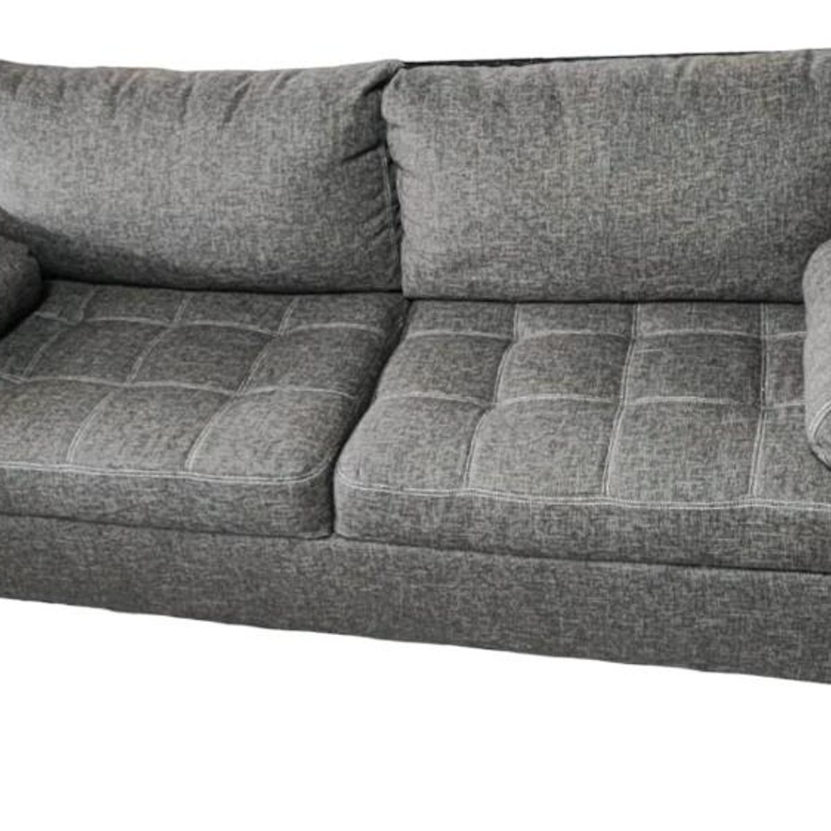 SPAZZIO - Sofá 3 cuerpos Capri tela gris - Gris