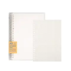 LANGUO - Libreta Anillada A5 Sistema Refill + Pack Hojas Repuesto Diseño de Punto