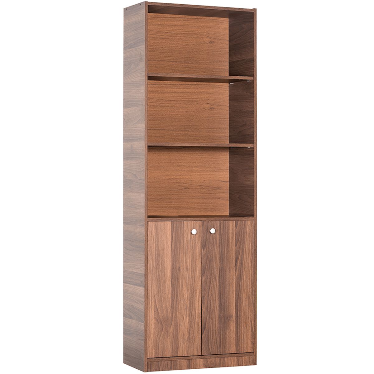 MOBIKIT - Estante 5 Niveles con Puertas Nogal