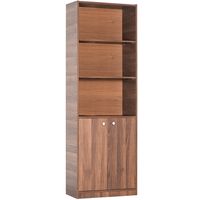 Estante 5 Niveles con Puertas Nogal