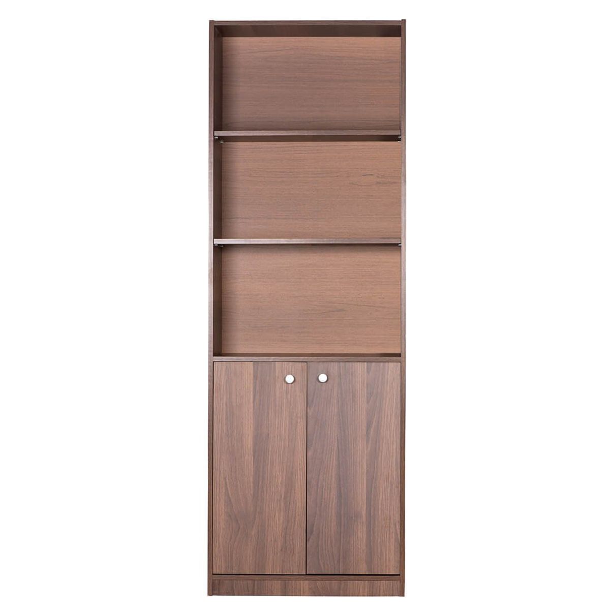 MOBIKIT - Estante 5 Niveles con Puertas Nogal