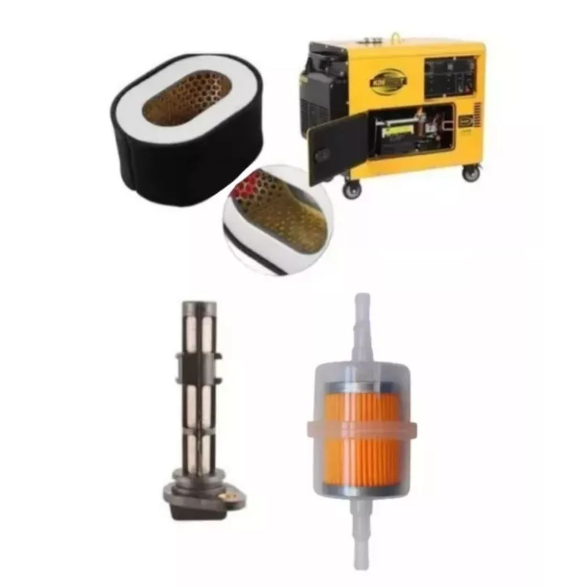 GENERICO - Kit De Filtros Mantencion Motor Diesel Kipor 186f
