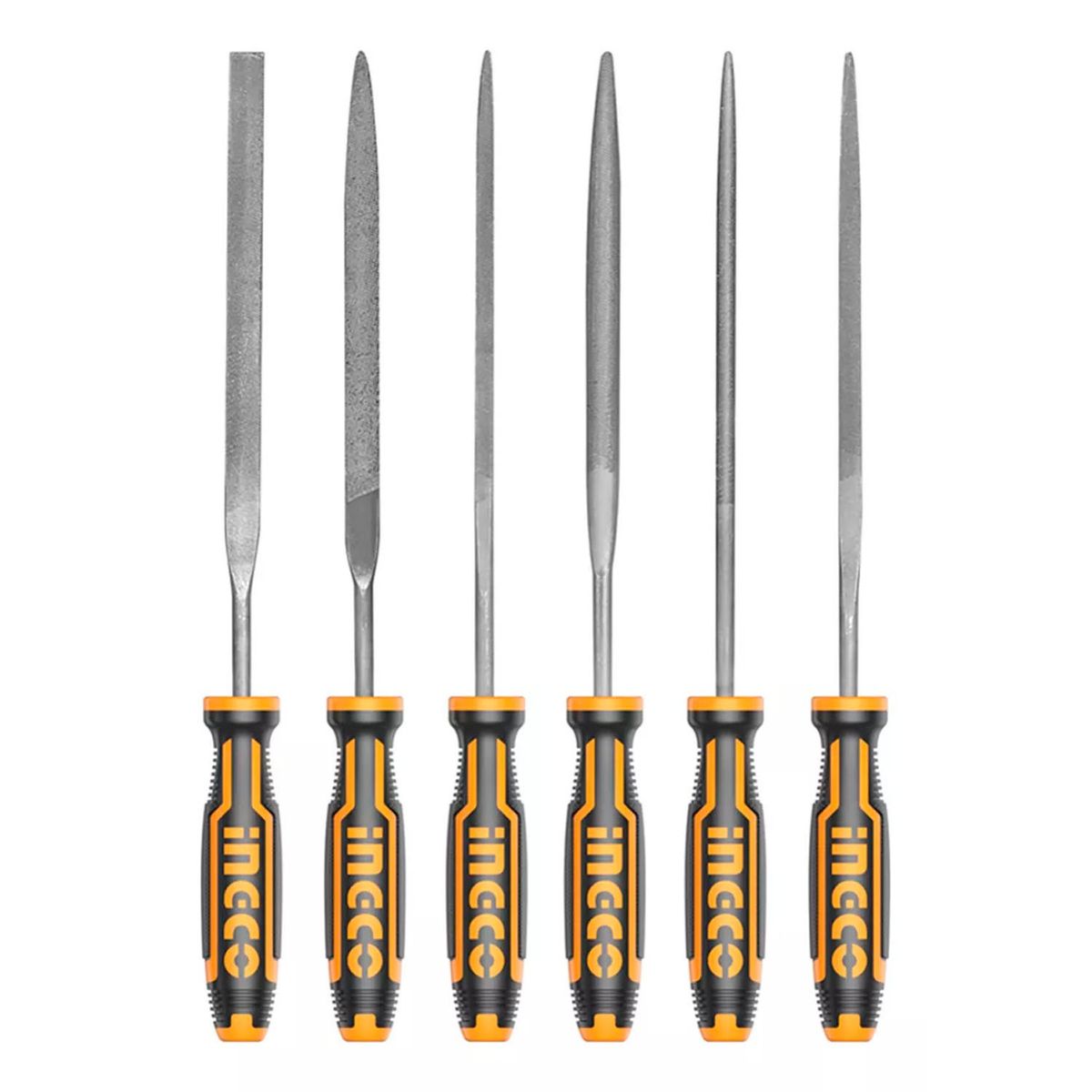INGCO - Kit Set Juego De Mini Limas 6 Piezas 3mm X 140mm Ingco