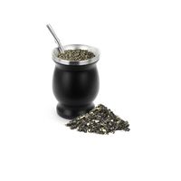 Kit Matero Bombilla Mate Set Matero Acero Inoxidable 250ml Negro