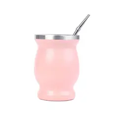 GENERICO - Kit Matero Bombilla Mate Set Matero Acero Inoxidable 250ml Rosa