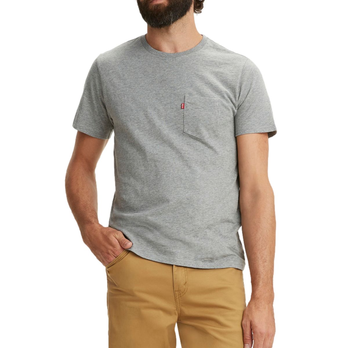 LEVIS - Polera Hombre Classic Pocket Tee Gris Levis