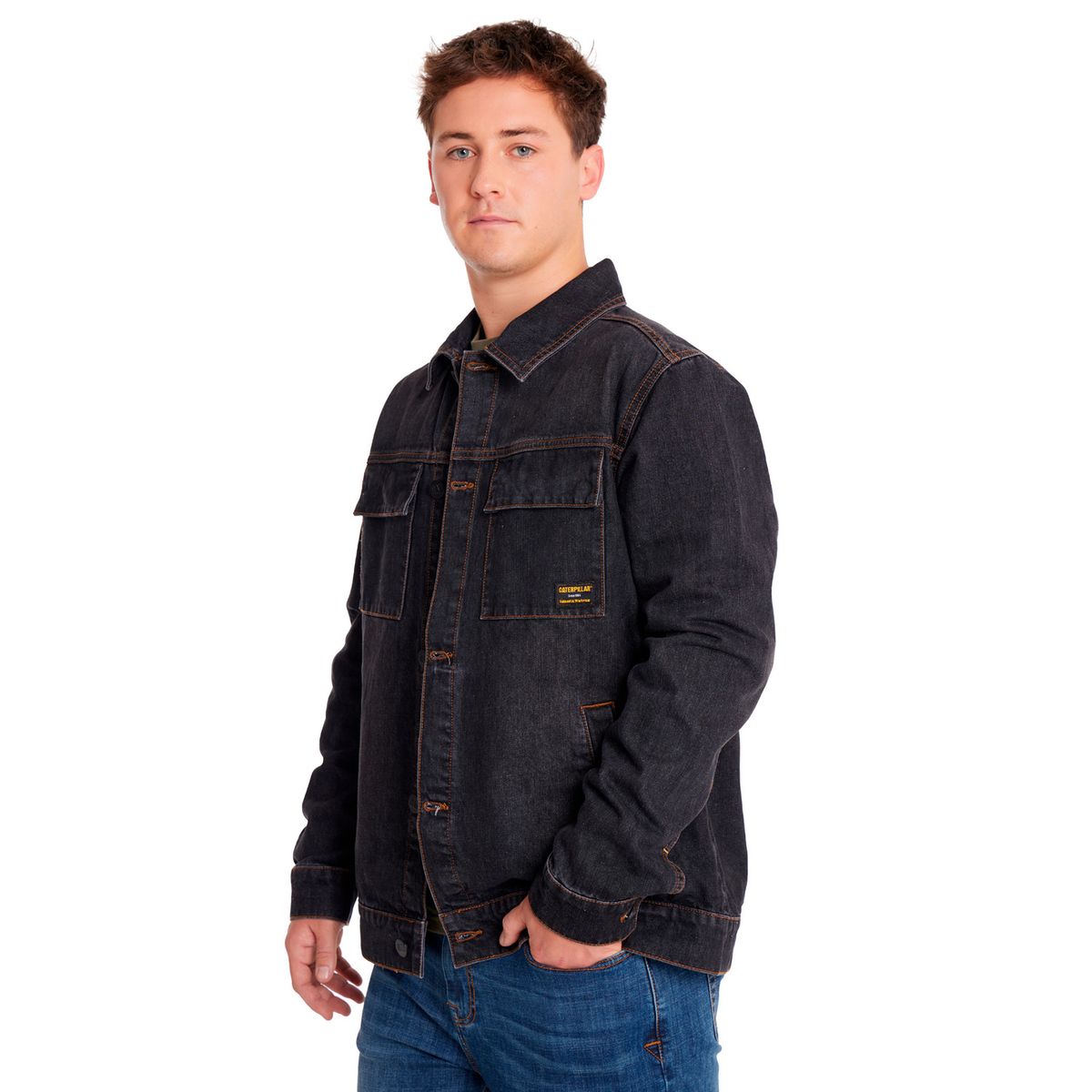 CAT - Chaqueta Unisex Denim Work Jacket Gris CAT