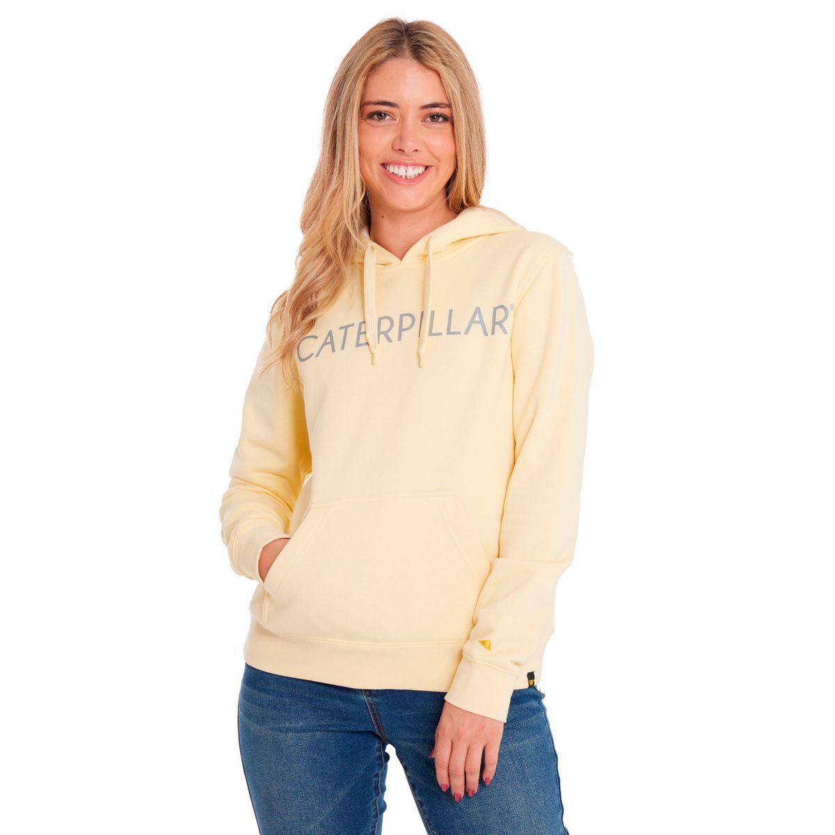 CAT - Polerón Mujer Fleece Caterpillar Pullover Amarillo CAT