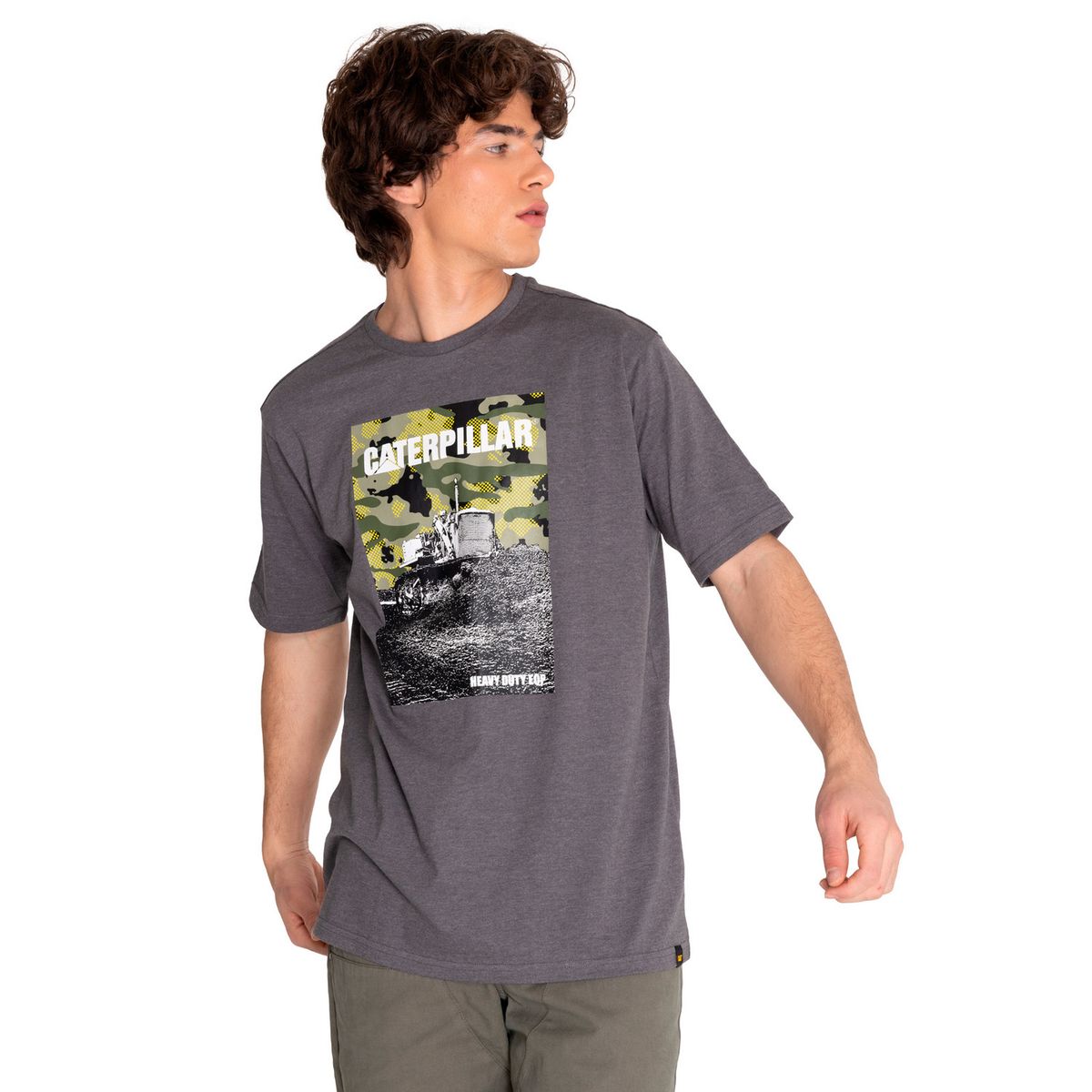CAT - Polera Manga Corta Hombre Urban Camo Graphic1 Gris CAT