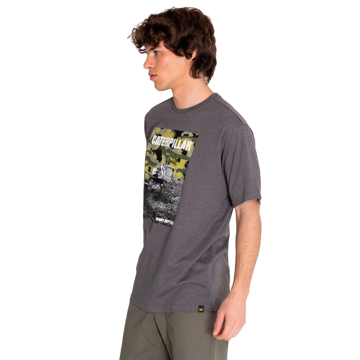 CAT - Polera Manga Corta Hombre Urban Camo Graphic1 Gris CAT