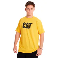 CAT - Polera Manga Corta Hombre Logo Tee Amarillo