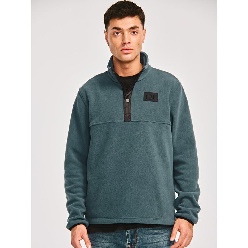 CAT - Polar Hombre Polar Fleece Half Snap Jacket Azul CAT