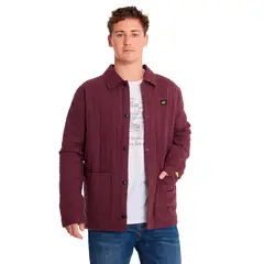 CAT - Chaqueta Hombre Quilt Flannel Snp Lightw Ins Burdeo