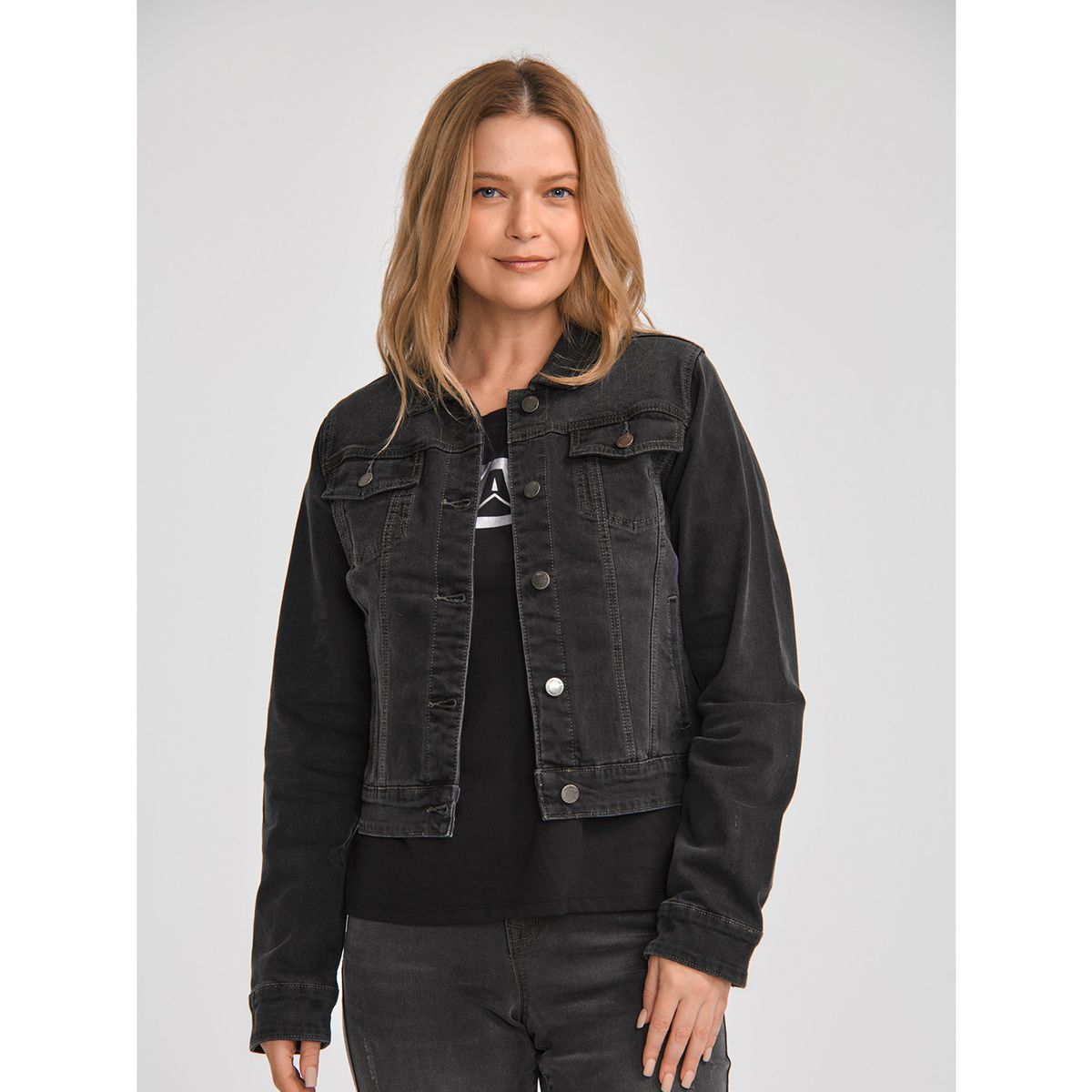 CAT - Chaqueta Mujer W Foundation Denim Jacket Gris CAT