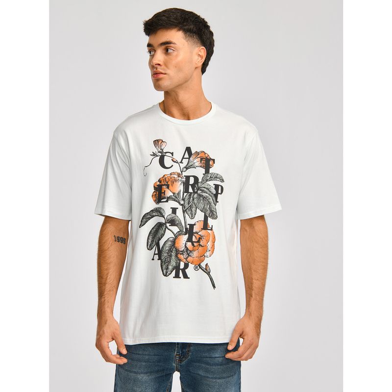 CAT - Polera Manga Corta Hombre Heritage HW Grph2 Celeste CAT
