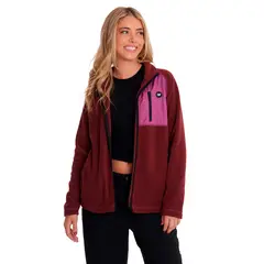CAT - Polar Mujer W Polar Fleece Utility Full ZipRojo