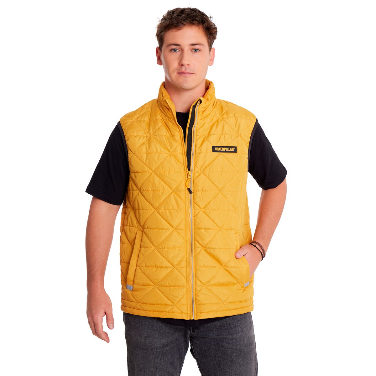 CAT - Chaqueta Sin Manga Hombre Mwght Ins Q Vest Amarillo CAT