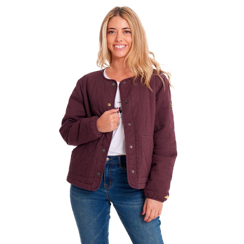 CAT - Chaqueta Mujer Heritage Uniform LW Quilted Burdeo CAT