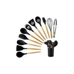 GENERICO - Set X12 Utensillos De Cocina Antiadherentes De Silicona