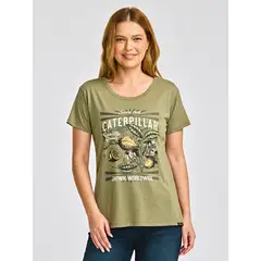 CAT - Polera Manga Corta Mujer Crew Graphic Tee 4 Verde