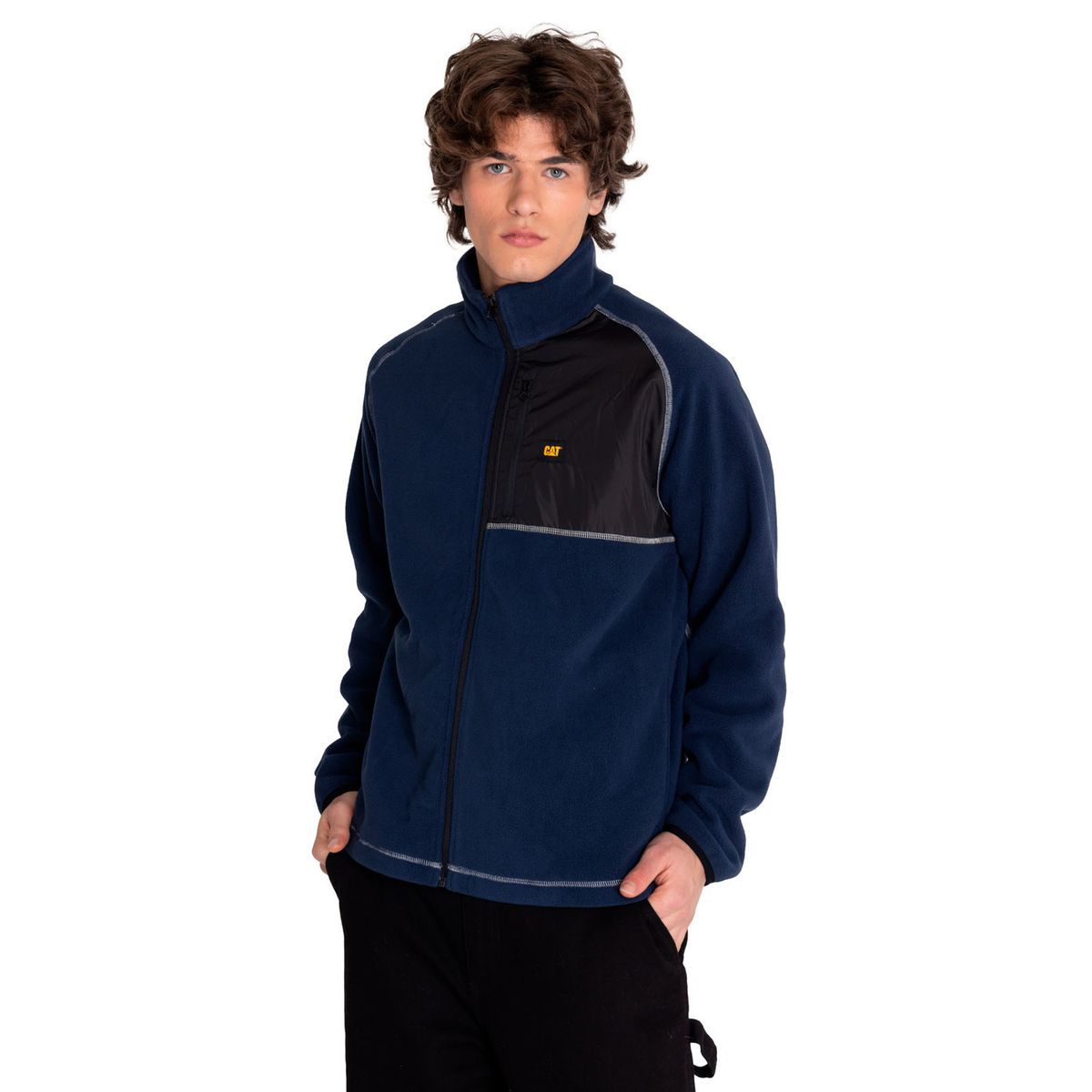 CAT - Polar Hombre Polar Fleece Full Zip Jacket Azul CAT