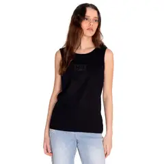 CAT - Polera Sin Manga Mujer Caterpillar LogoTank Negro