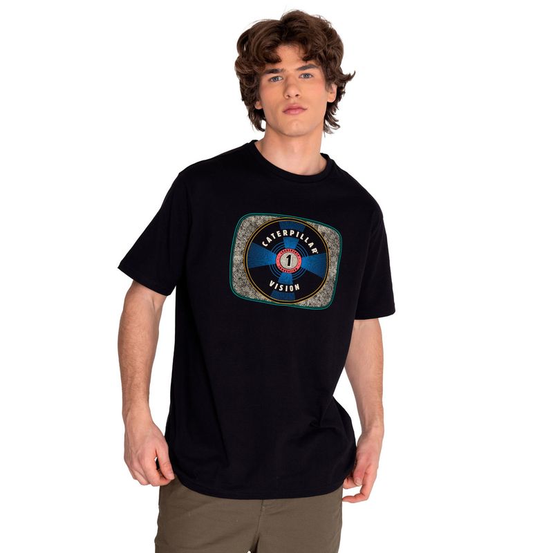 CAT - Polera Manga Corta Hombre Renewd Enrgy Graph4 Negro CAT