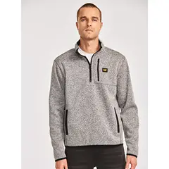 CAT - Polar Hombre Sweater Fleece Quarter Zip Jacket Gris