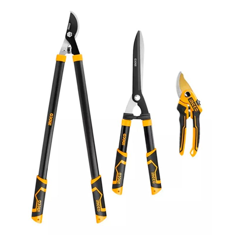 INGCO - Set De Tijeras De Podar Corte Jardin 3 Piezas Ingco