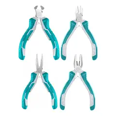 TOTAL - Kit Set Juego De Mini Alicate 4 Piezas