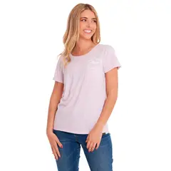 CAT - Polera Manga Corta Mujer Novelty Pocket1 Rosado