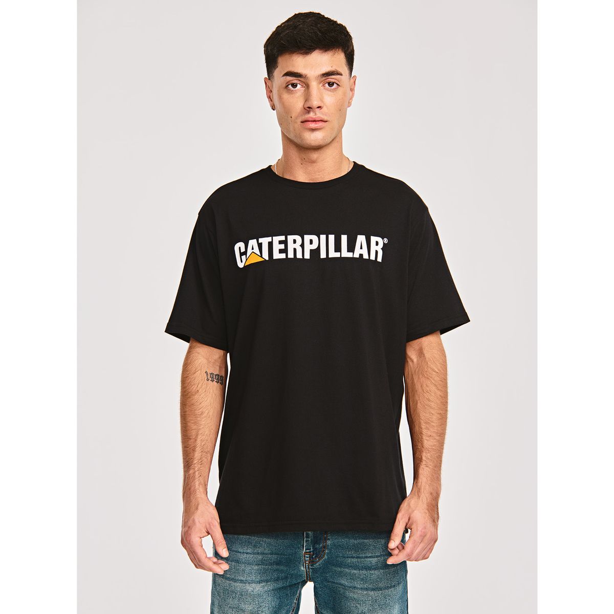 CAT - Polera Manga Corta Hombre Caterpillar LogoNegro CAT