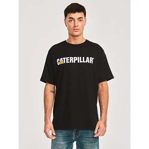 CAT - Polera Manga Corta Hombre Caterpillar LogoNegro