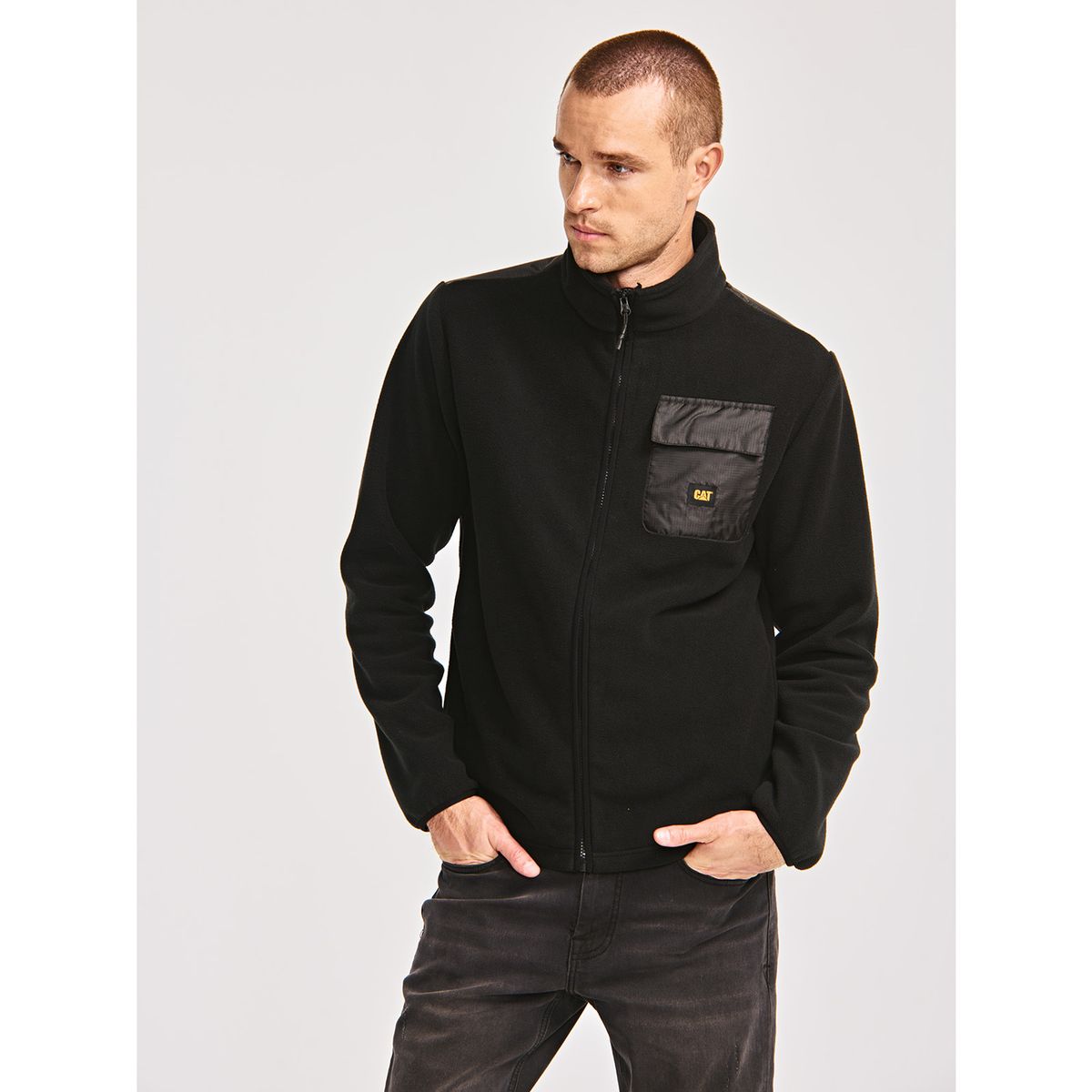 CAT - Polar Hombre Polar Fleece Utility Full ZipNegro CAT
