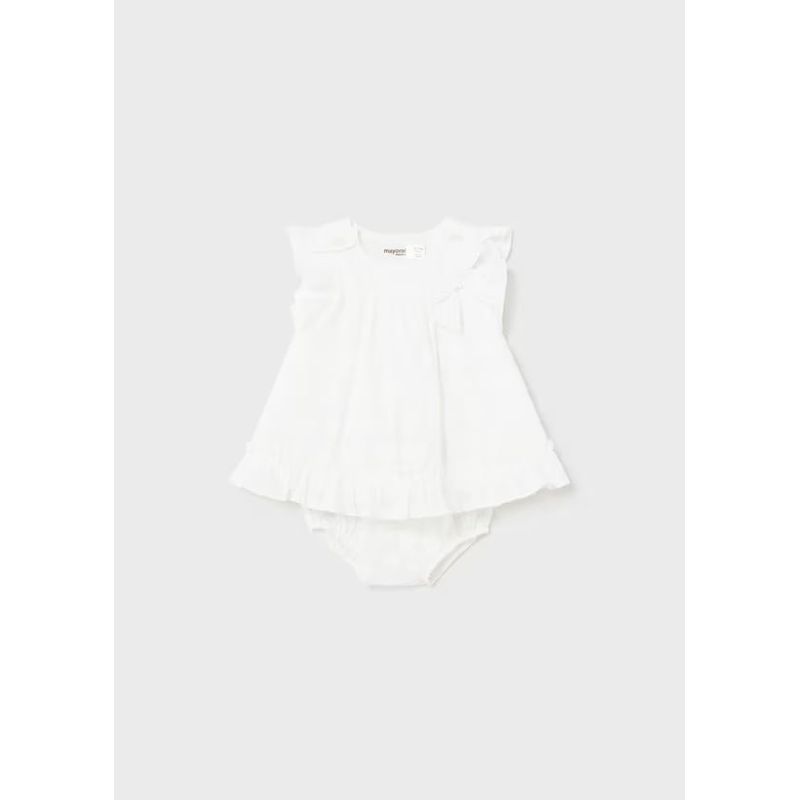 MAYORAL - Vestido jacquard Better cotton recién nacido