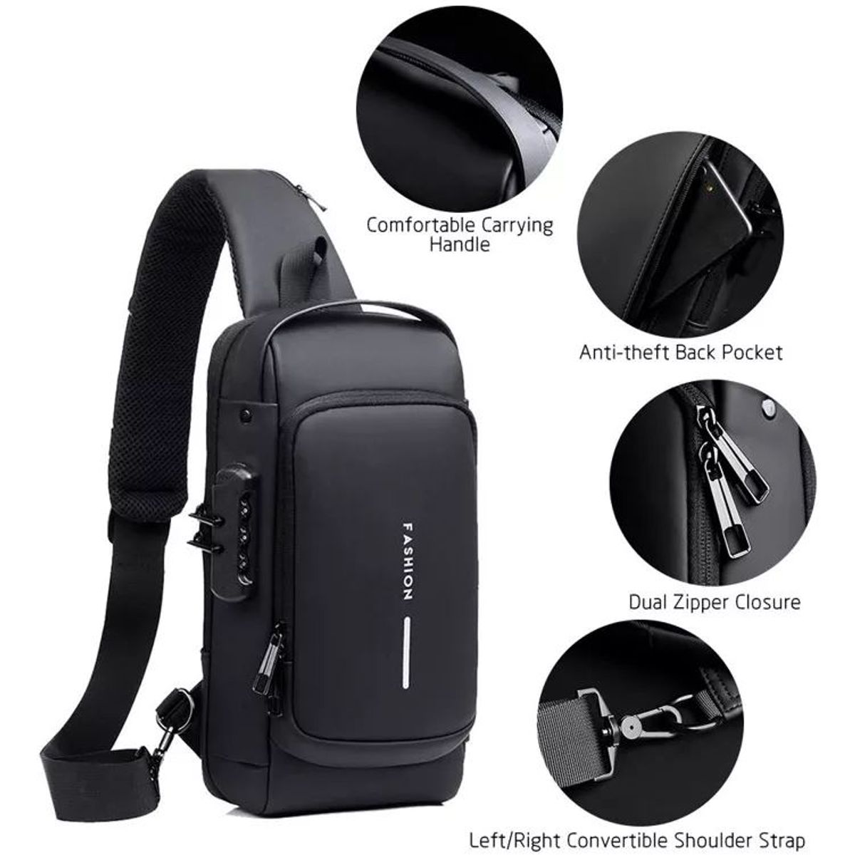 SHOP EHOME BAG - Bolso Mochila Bandolero Puerto Usb Sistema Antirrobo