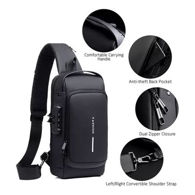 Imagen 2 del producto Bolso Mochila Bandolero Puerto Usb Sistema Antirrobo