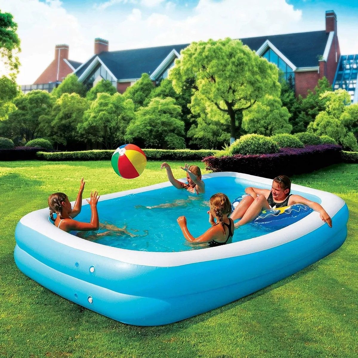 GENERICO - Piscina Inflable Rectangular Medidas 200x140x40