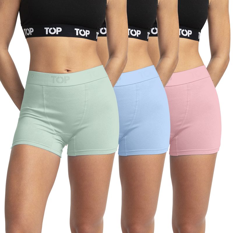 TOP - Bóxer Corto MUJER Algodón Pack 3 C4 Top