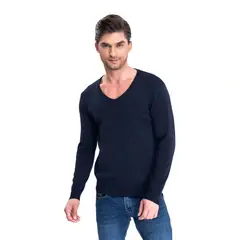 MPROPIA - Sweater Tejido Hilo Hombre Cuello V Colores 151