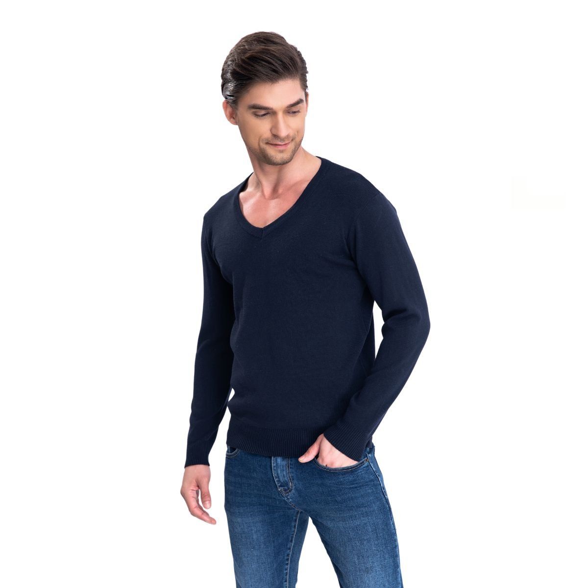 LIKE SHOP - Sweater Tejido Hilo Hombre Cuello V Colores 151